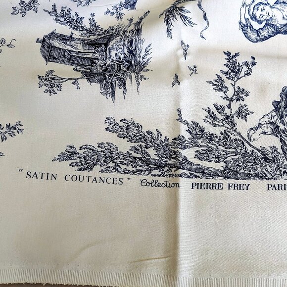 PIERRE FREY PARIS SATIN COUTANCES DRAPERY FURNITURE UPHOLSTERY FABRIC 54.5" W - Picture 9 of 11